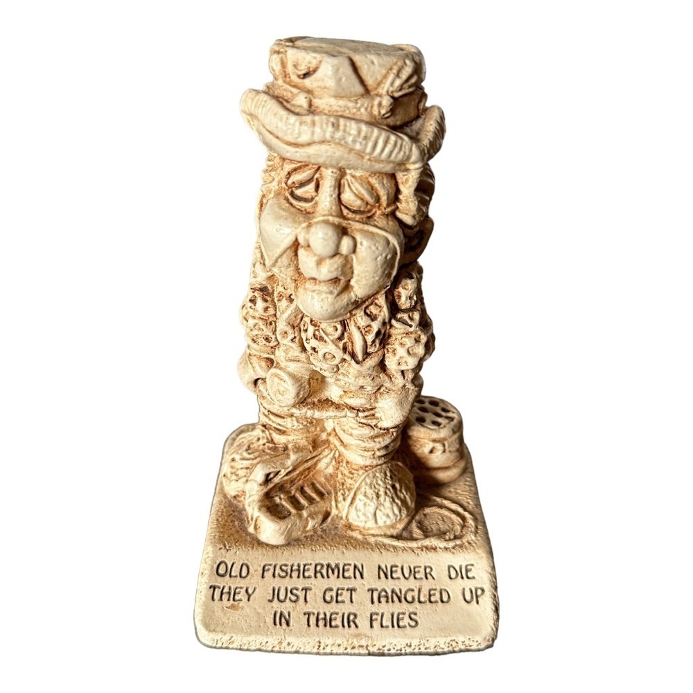 Vintage Old Fishermen Statue